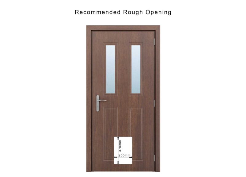 Rough-Opening-Small Door mount small recommended rough opening, 255mm by 370mm